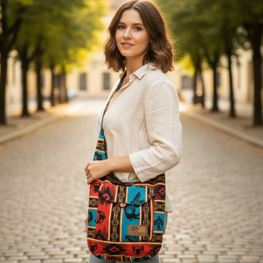Sac bandoulière OLDTRIBES™ Buffalo / Aigle du tonnerre