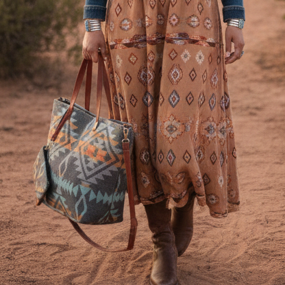 Sac fourre-tout gris et orange