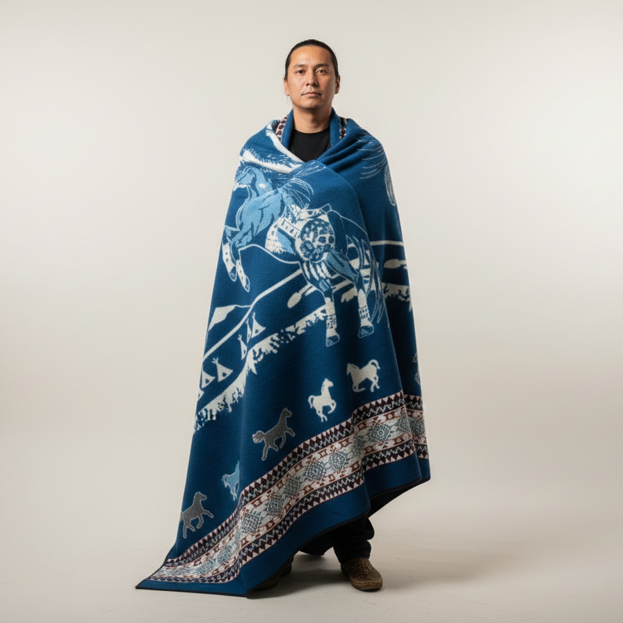 Couverture en alpaga Esprits chevaux OLDTRIBES™