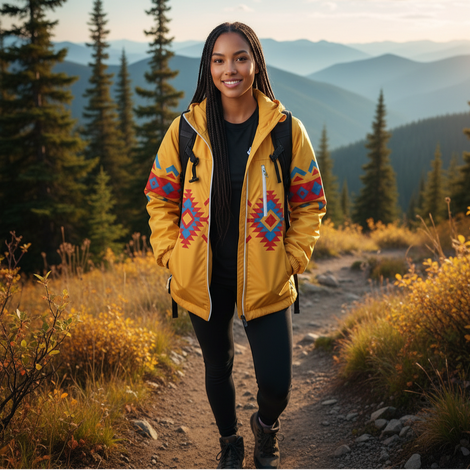 OLDTRIBES™ Coupe-vent Sunrise Peaks (Jaune)