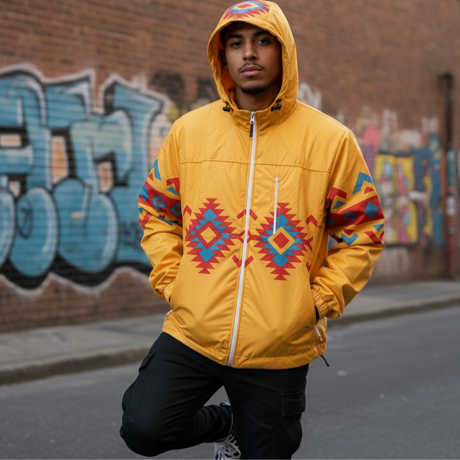 OLDTRIBES™ Coupe-vent Sunrise Peaks (Jaune)