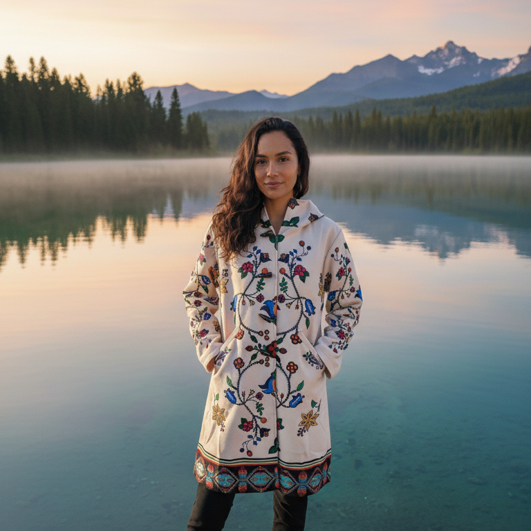 Manteau long d'hiver en ivoire OLDTRIBES™