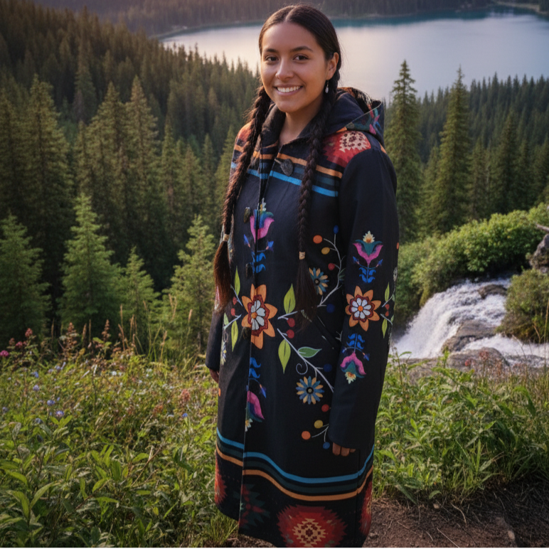 OLDTRIBES™ Sacred Bloom Long Coat