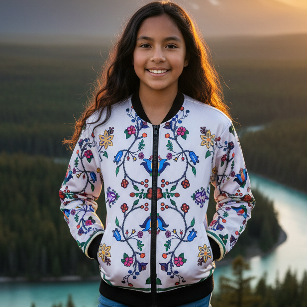 Blouson de bombardier pour enfants Snow Petal