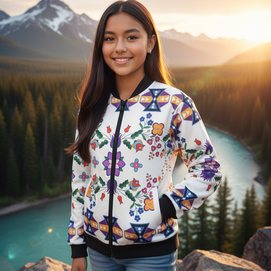 Blouson bomber enfant Ivory Bloom