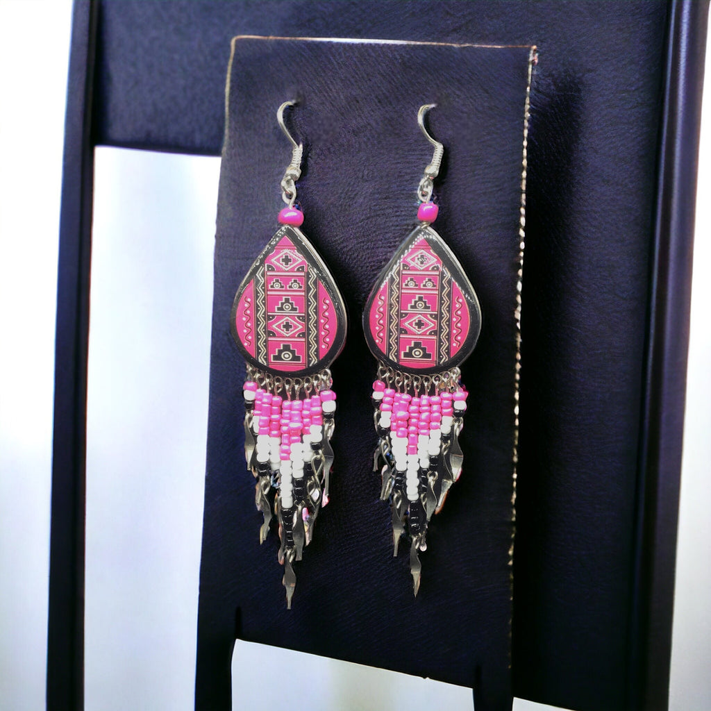 Boucles d'oreilles roses peintes OldTribes™ Southwestern