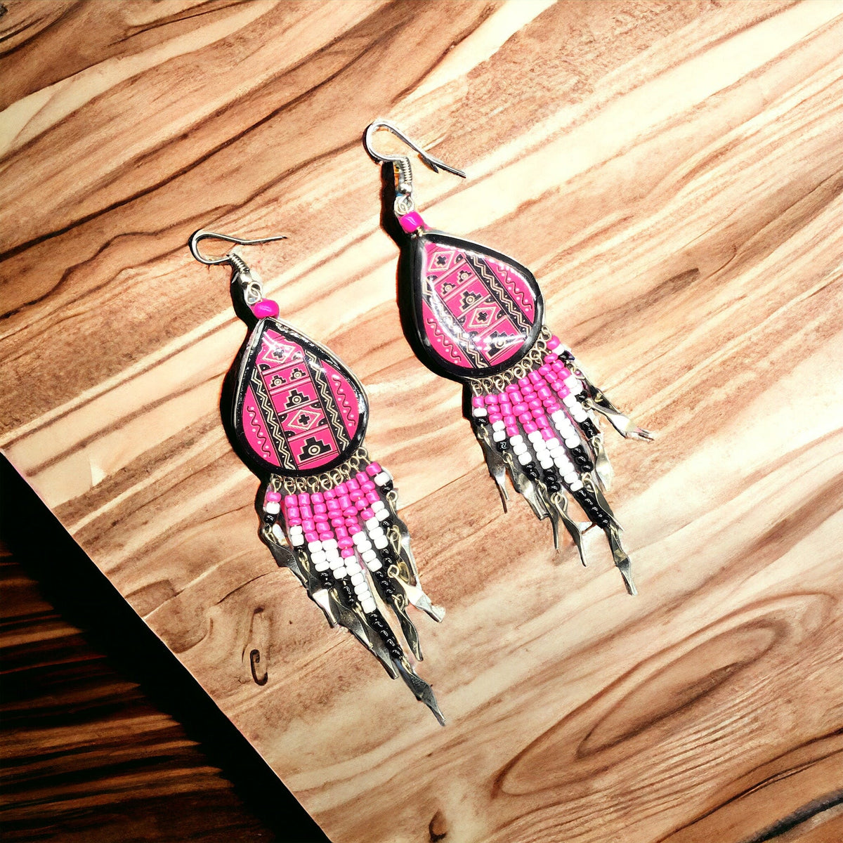 Boucles d'oreilles roses peintes OldTribes™ Southwestern