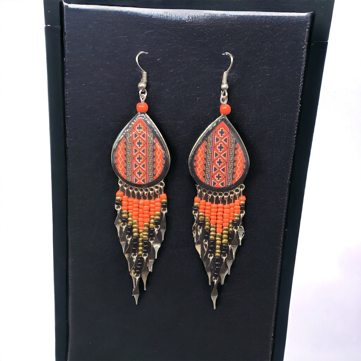 Boucles d'oreilles rouges peintes OldTribes™ Southwestern