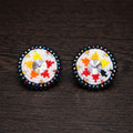 Puces d'oreilles perles Halo