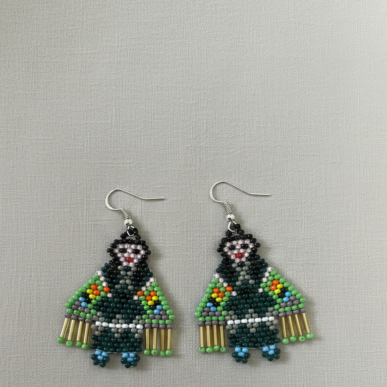 OldTribes™ Poupée Kachina Amérindienne Fille Femme (VERT)