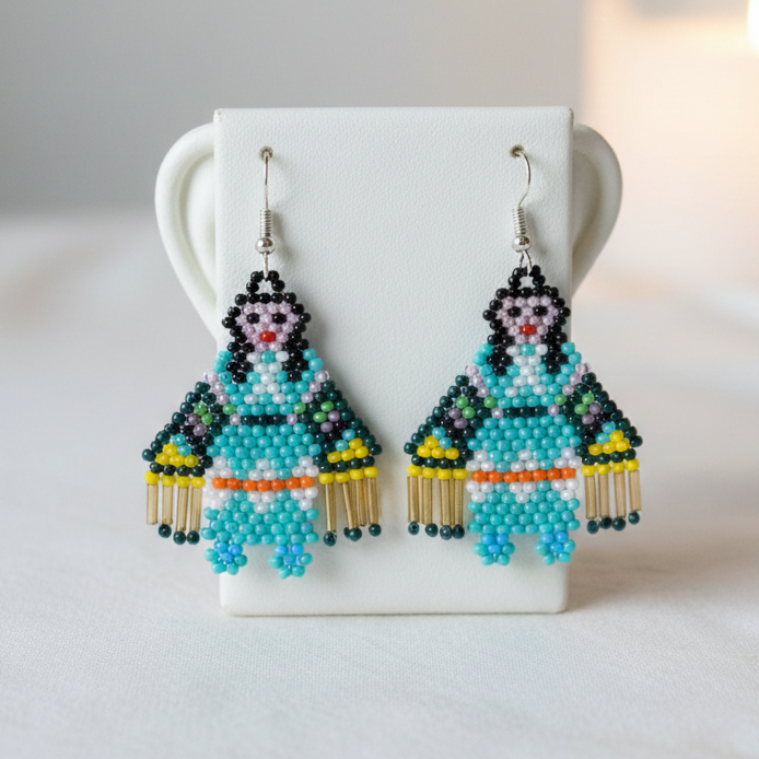 Poupée Kachina Amérindienne Femme Turquoise OldTribes™