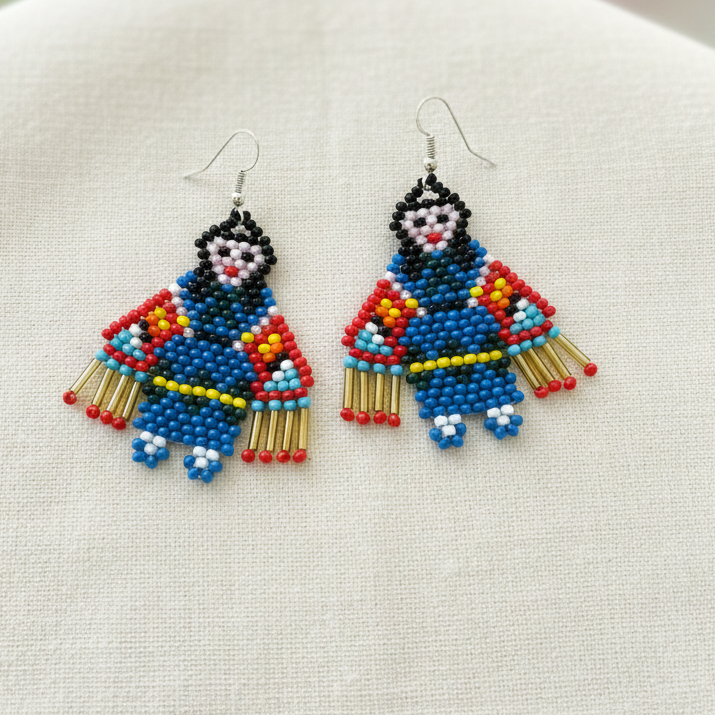 Poupée Kachina Amérindienne Fille Femme OldTribes™ (Bleue)