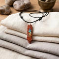 Pendentif unisexe grenat Chakra Épée Naturelle