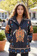 Manteau trois quarts bleu marine Turtle