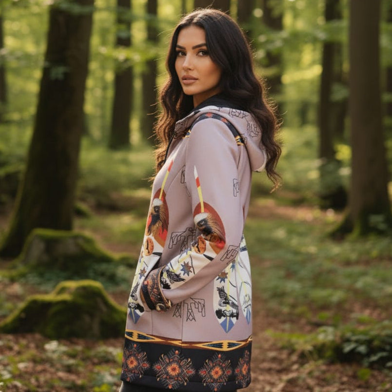 Manteau trois-quarts doux violet Eagle