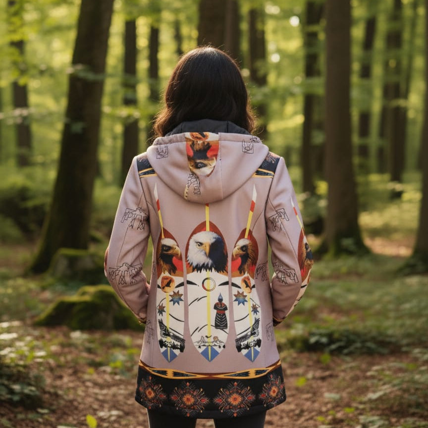 Manteau trois-quarts doux violet Eagle