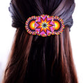Barrettes perlées roses amérindiennes