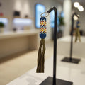 OLDTRIBES™ Porte-clés bleu perlé fait main