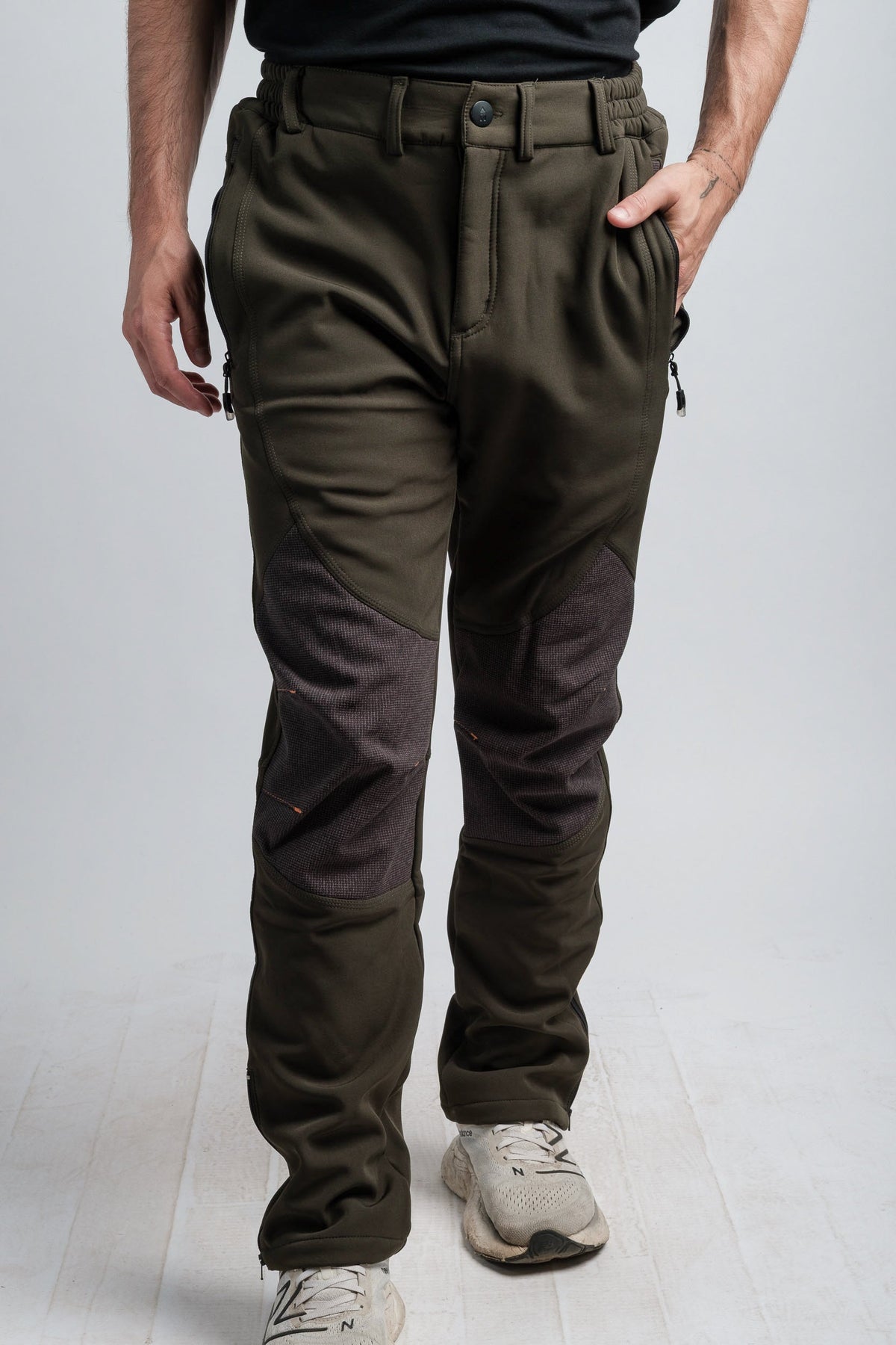 Pantalon d'aventure vert résistant à l'eau pour hommes
