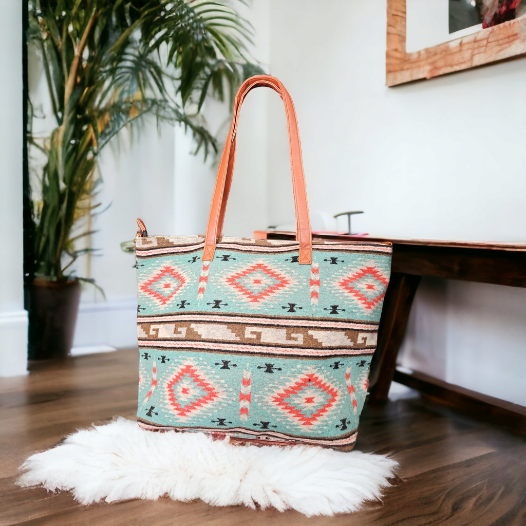 Sac fourre-tout turquoise
