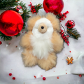 Ours en peluche alpaga blanc et marron