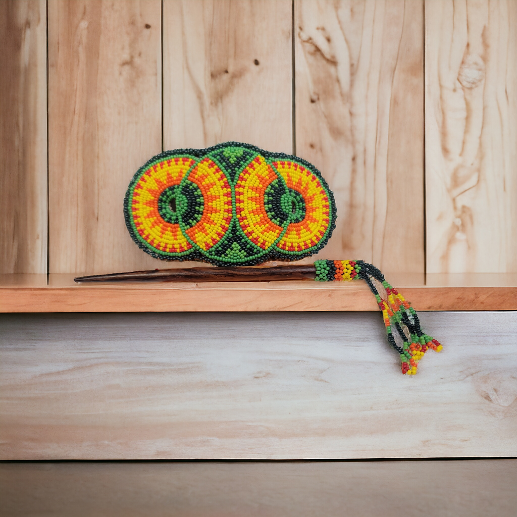 Barrette américaine verte et jaune
