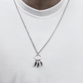 Pendentifs de collier attrape-rêves en acier inoxydable avec longue chaîne