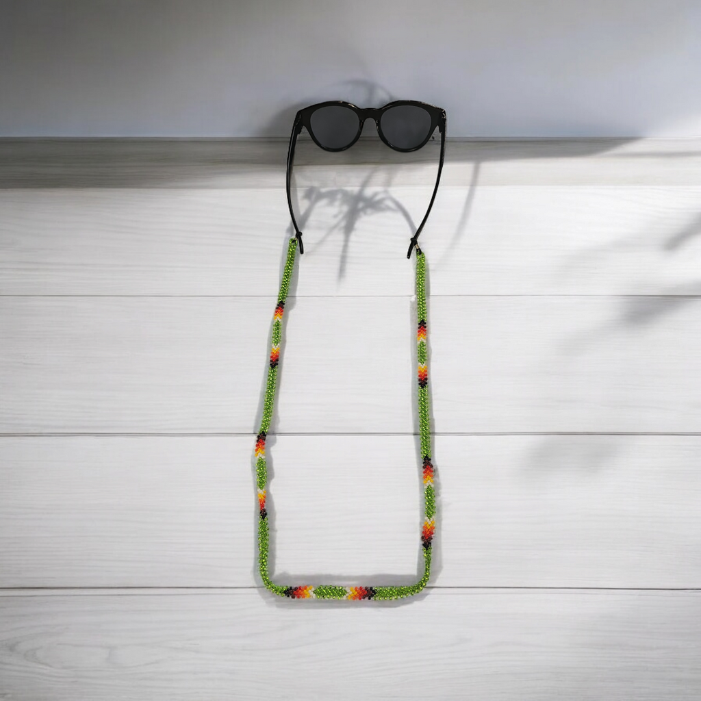 Chaîne de Lunettes Artisanale Tissée à la Main (Verte)