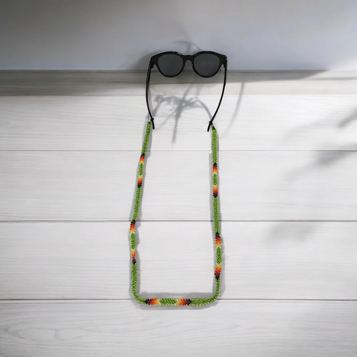 Chaîne de Lunettes Artisanale Tissée à la Main (Verte)