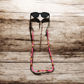 Chaîne à lunettes artisanale tissée à la main (rose)
