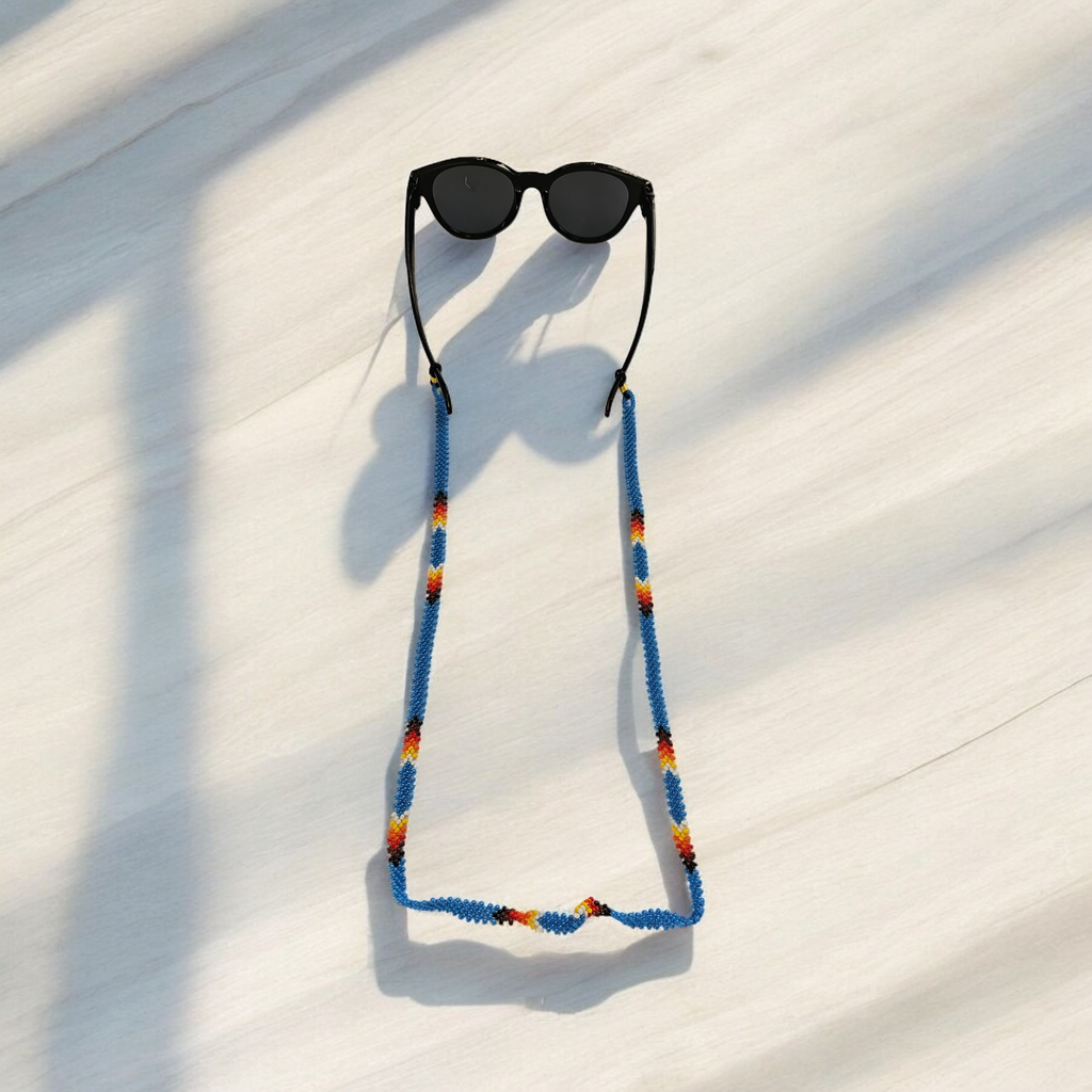 Chaîne à lunettes tissée à la main (Mouton bleu)