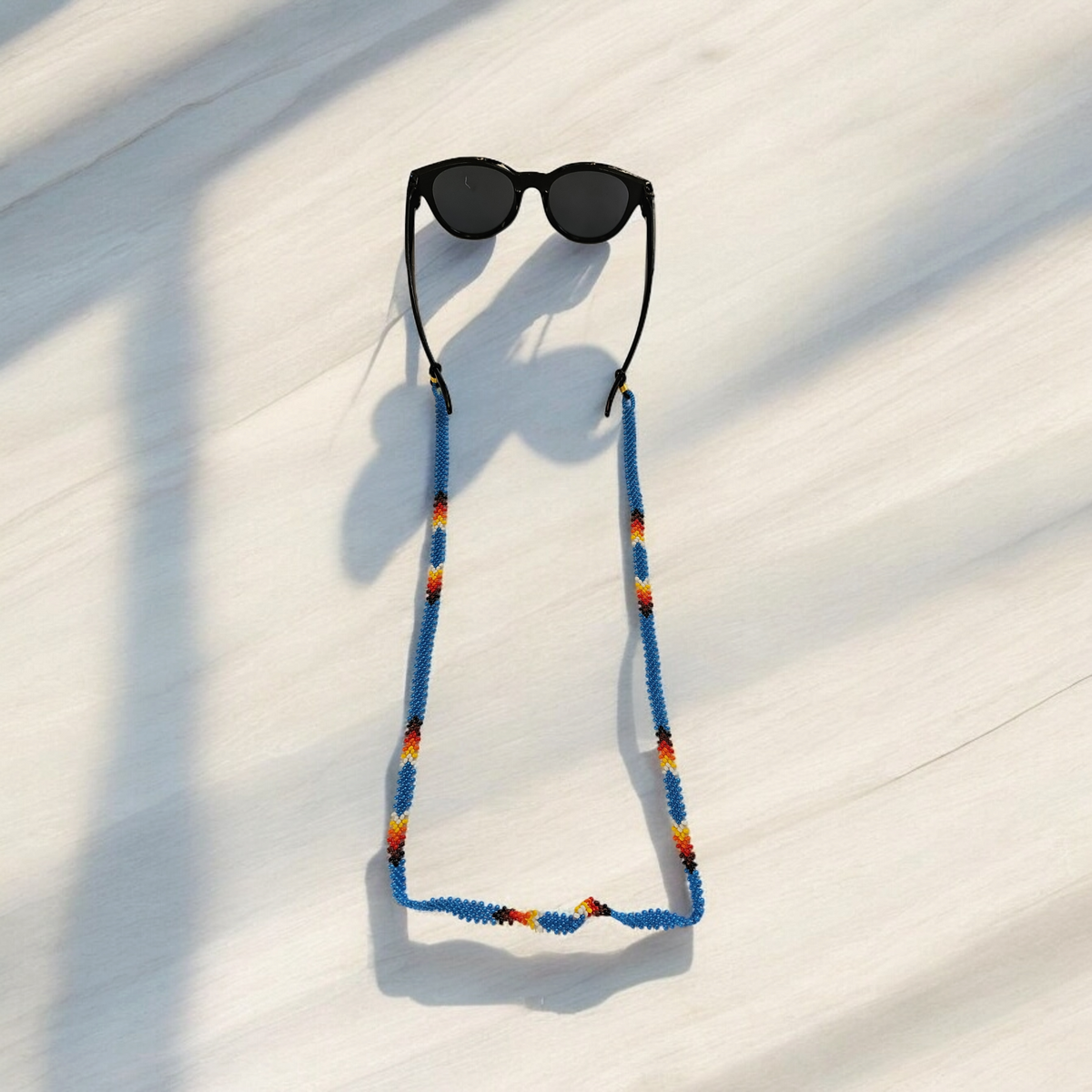 Chaîne à lunettes tissée à la main (Mouton bleu)