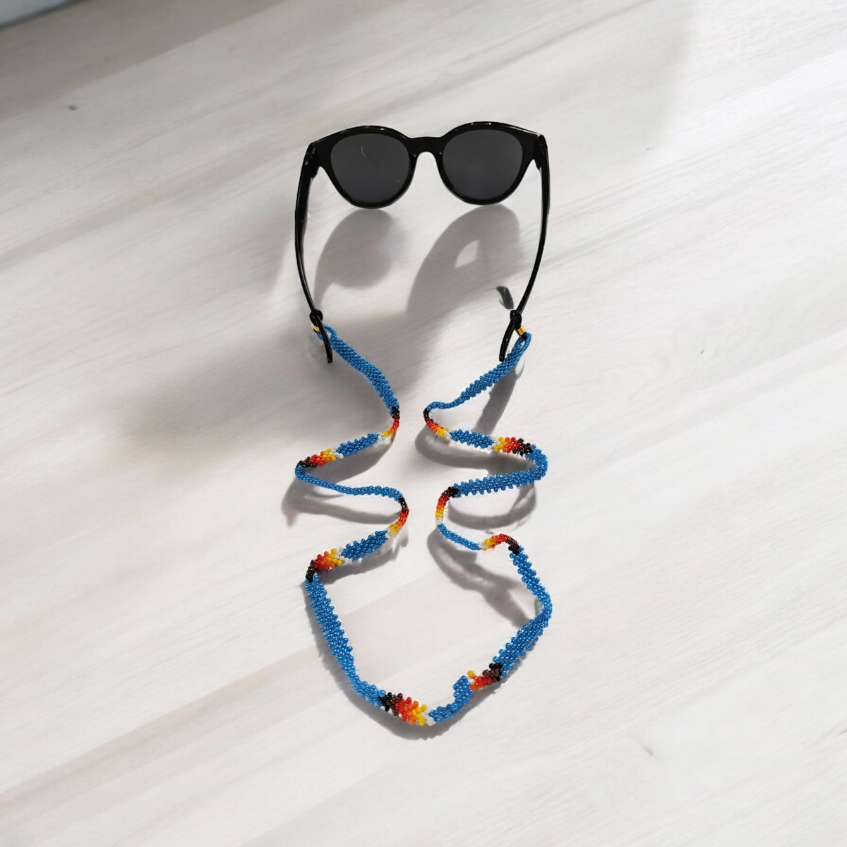 Chaîne à lunettes tissée à la main (Mouton bleu)