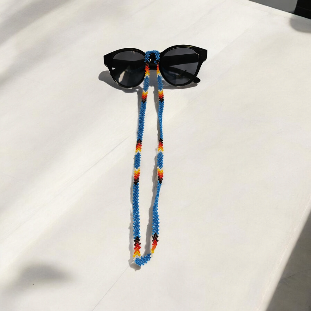 Chaîne à lunettes tissée à la main (Mouton bleu)