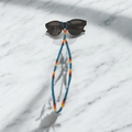 Cordon à lunettes artisanal tissé à la main (Bleu Océan)