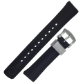 Bracelet en caoutchouc noir SEIKO OEM 20 mm | R03E011J0