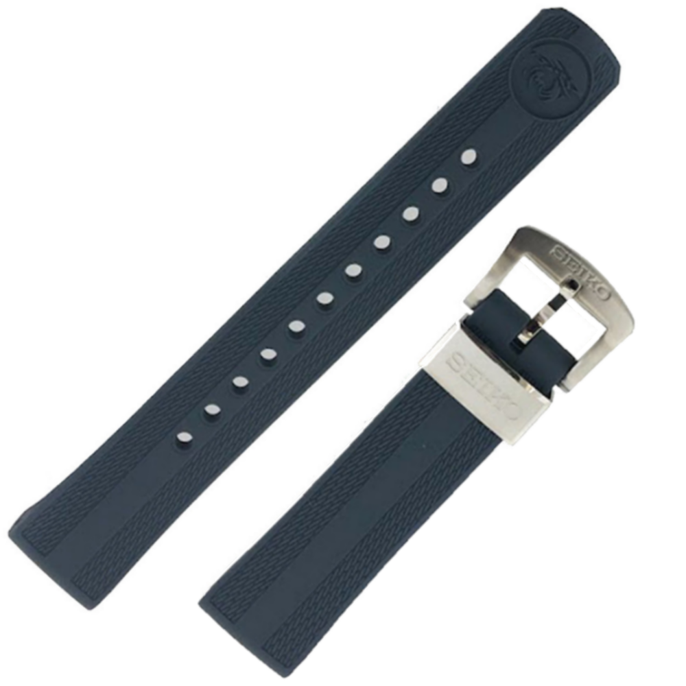 Bracelet caoutchouc SEIKO bleu OEM 20 mm | R03E012J0