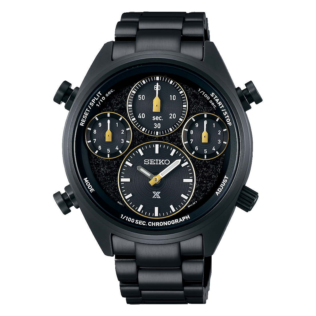 SEIKO Prospex Speedtimer 1/100 Sek. Chronographe Solaire Édition Limitée Noir | SFJ007