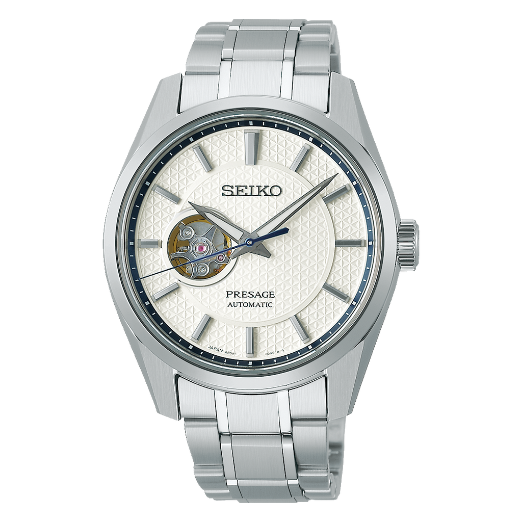 Seiko Presage Sharp Edged Series Open Heart Blanche | SPB309
