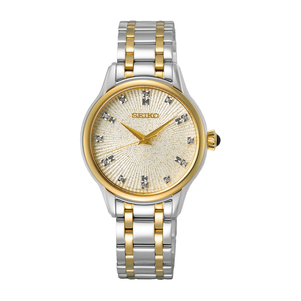 SEIKO Diamond Quartz Bicolore Femme | SRZ550