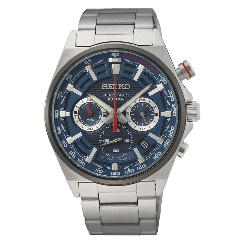 SEIKO Chronographe Quartz Bleu | SSB407