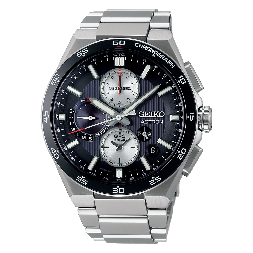 SEIKO Astron GPS Solaire Chronographe Cadran Noir | SSH151