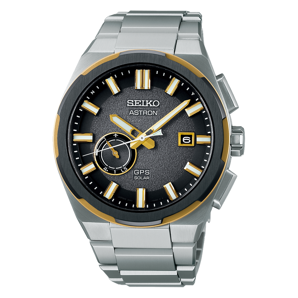 SEIKO Astron GPS Solaire Noir & Or | SSJ026