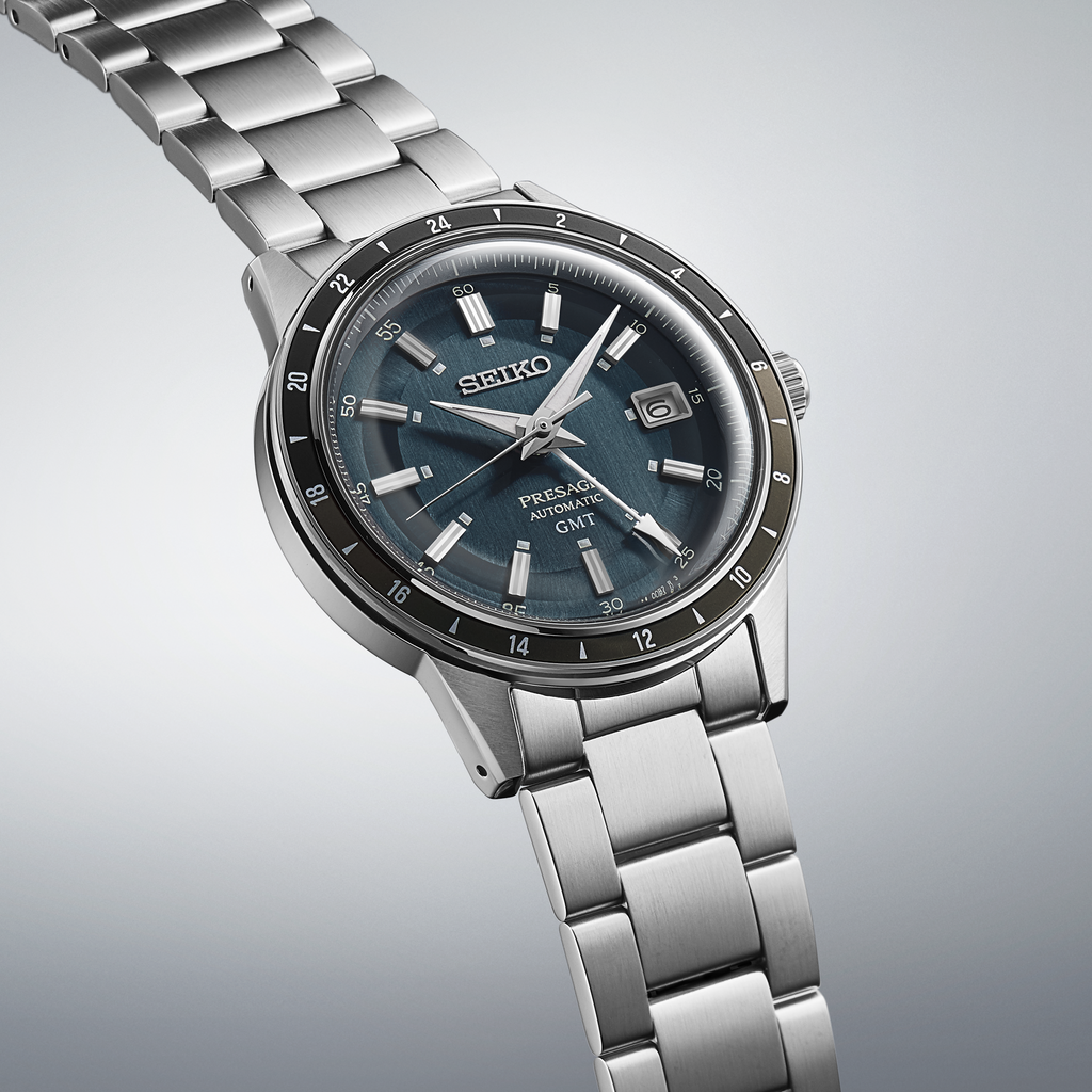 SEIKO Presage Style60s GMT Bleu Pétrole | SSK009