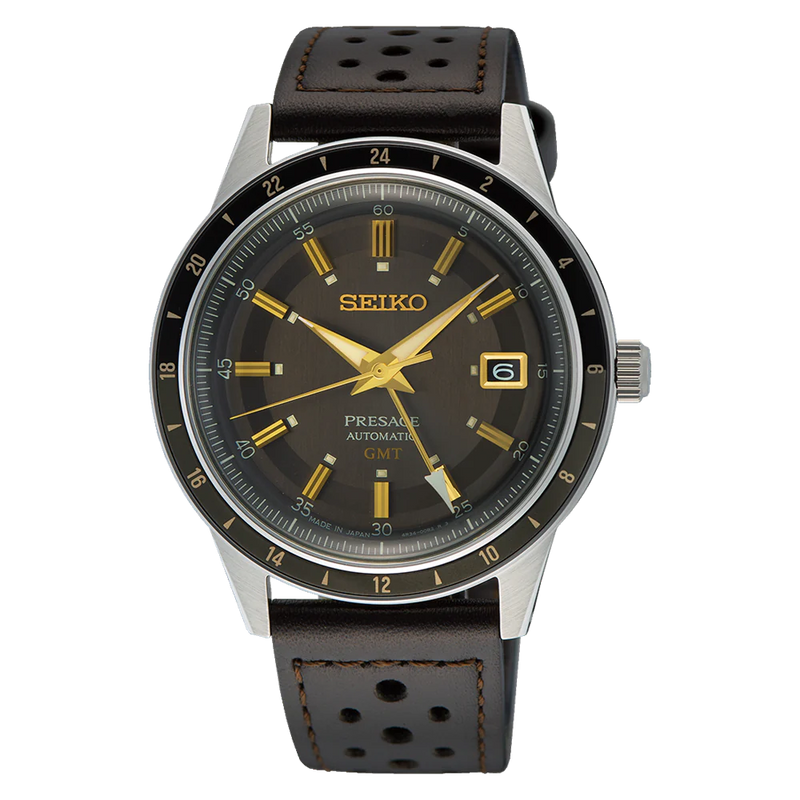 SEIKO Presage Style60s GMT Noir Satin Brossé | SSK013