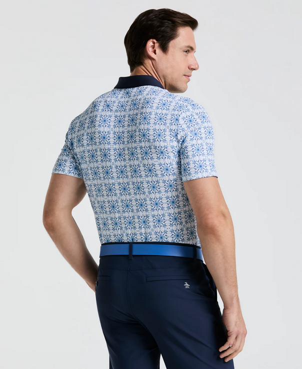 Polo de golf à imprimé carreaux fenêtre Cocktail