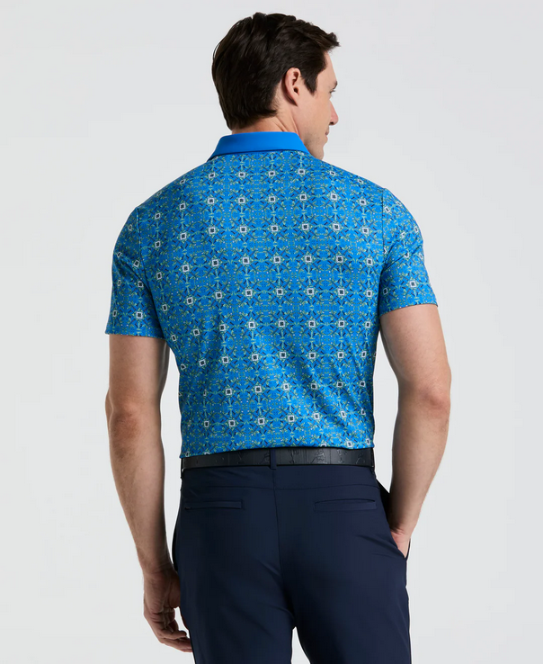 Polo de golf à imprimé carreaux fenêtre Cocktail