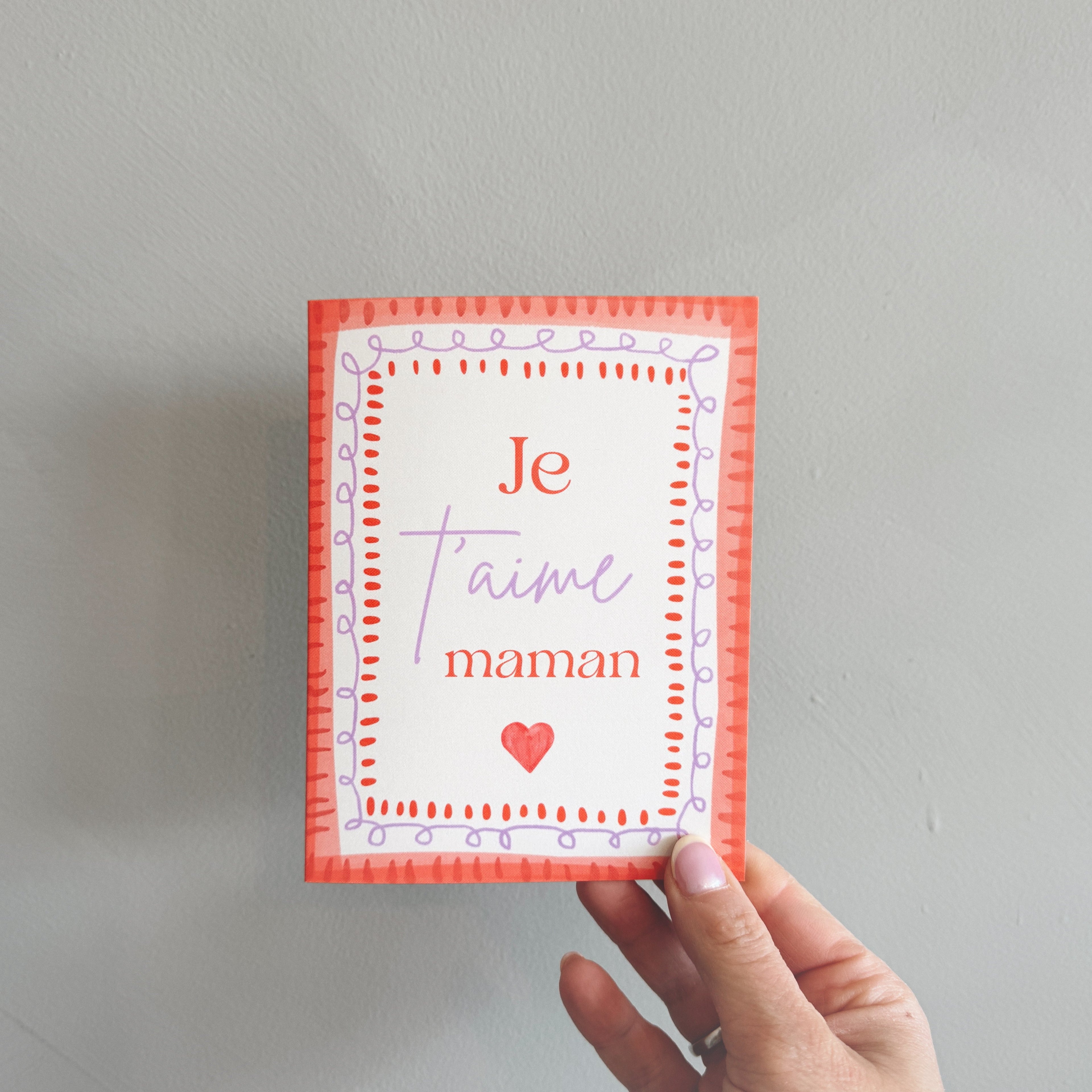 Carte de souhait - Je t'aime Maman