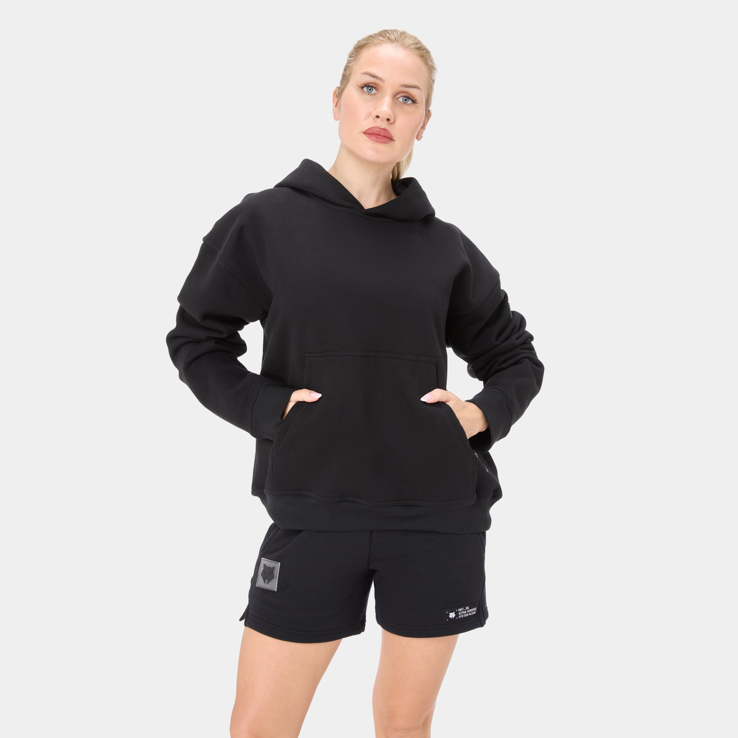 VOLTFEM_77 HOODIE — WAR BLACK