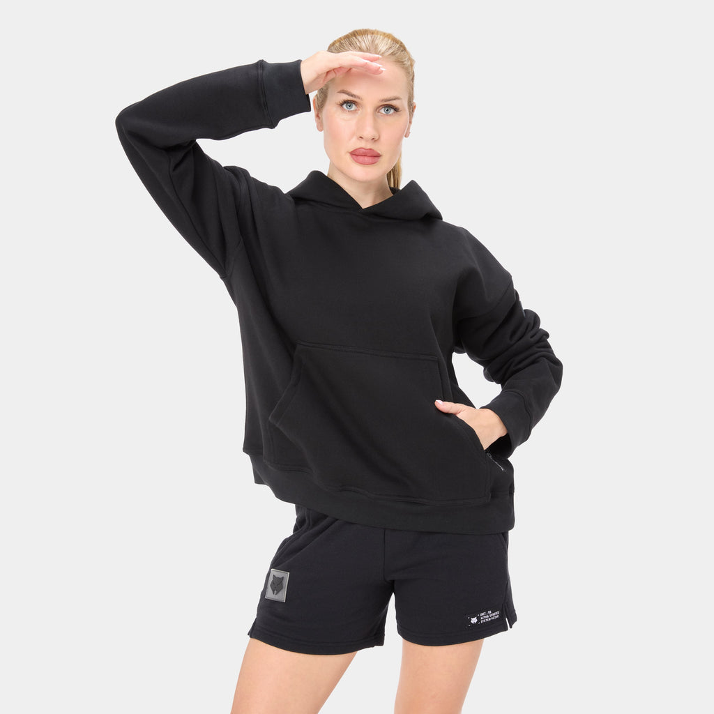 VOLTFEM_77 HOODIE — WAR BLACK
